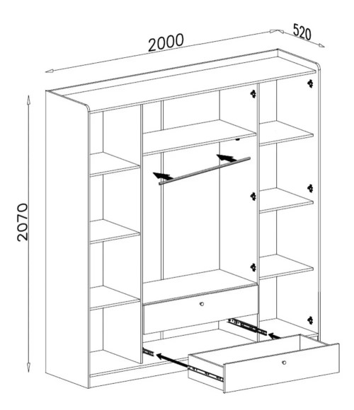 pojemna szafa do sypialni