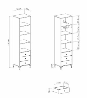 Wysoki regał do salonu