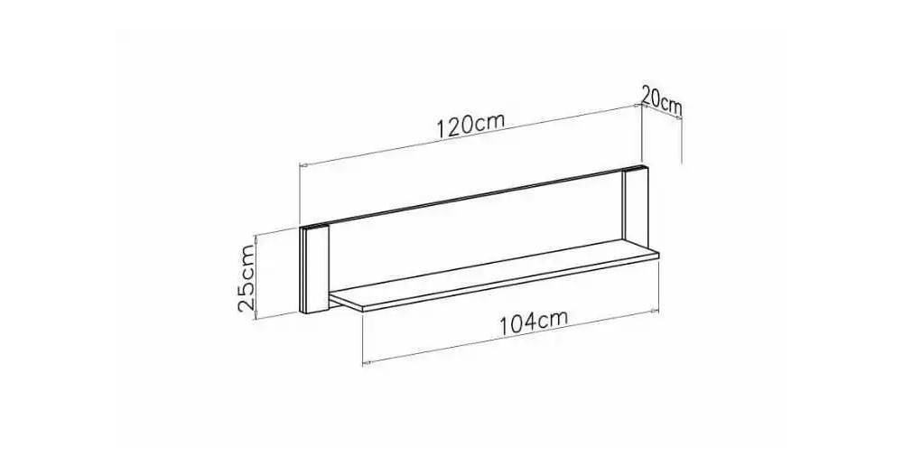 Nowoczesna półka wisząca