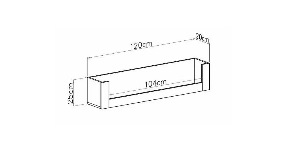 Półka na książki wisząca