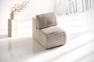 designerski fotel tapicerowany