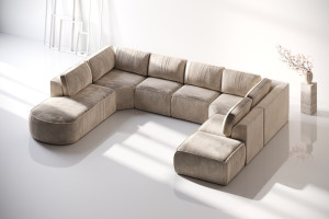 designerski narożnik tapicerowany