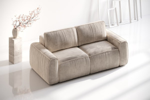 sofa z marszczeniem
