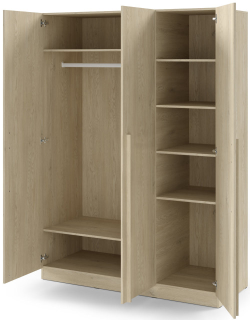 Nowoczesna szafa uchylna 150 cm BRAGA - dąb cremona | Szafy trzydrzwiowe Desire Furniture