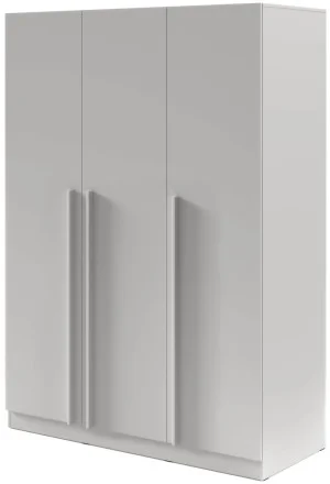 Nowoczesna szafa uchylna z szufladami 150 cm BRAGA - szary platynowy