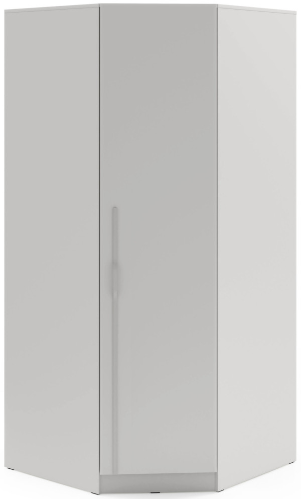 Szafa narożna z metalowymi uchwytami 95 cm BRAGA - szary platynowy