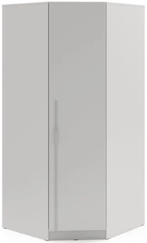 Szafa narożna z metalowymi uchwytami 95 cm BRAGA - szary platynowy