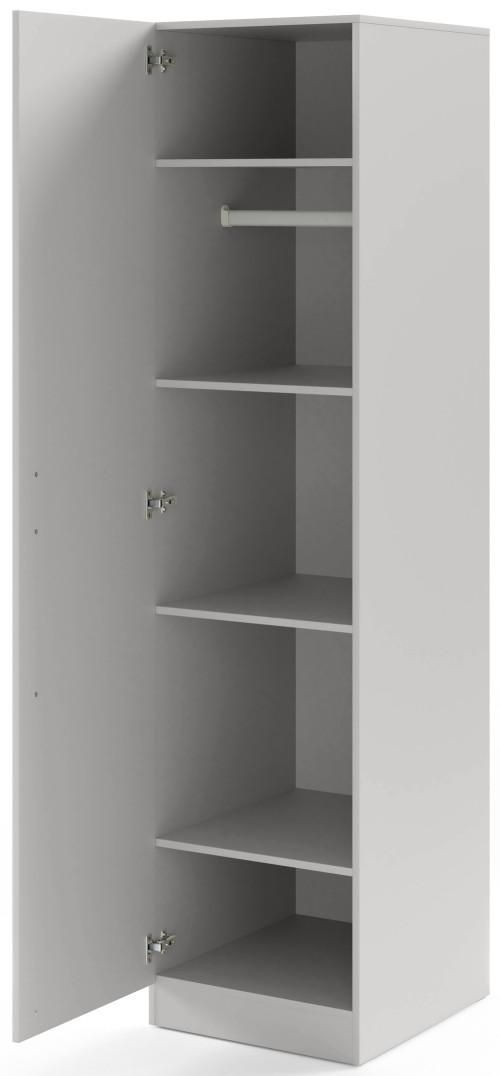 Szafa słupek do przedpokoju i garderoby 50 cm BRAGA - szary platynowy | Szafy uchylne Desire Furniture