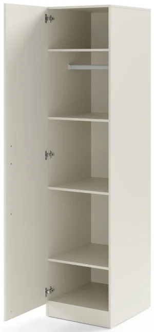 Szafa słupek do przedpokoju z metalowymi uchwytami 50 cm BRAGA - kaszmir | Szafy uchylne Desire Furniture