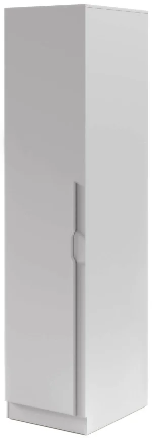 Szafa słupek do przedpokoju z metalowymi uchwytami 50 cm BRAGA - szary platynowy