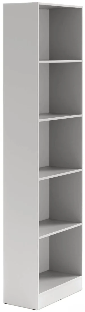 Kompaktowy otwarty regał z półkami 59 cm BRAGA - szary platynowy