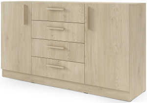 Nowoczesna komoda z szufladami 156 cm BRAGA - dąb cremona
