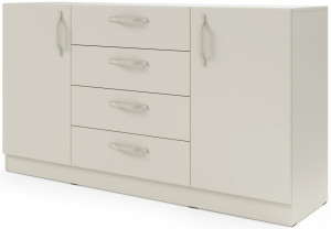Komoda z szufladami i metalowymi uchwytami 156 cm BRAGA - kaszmir