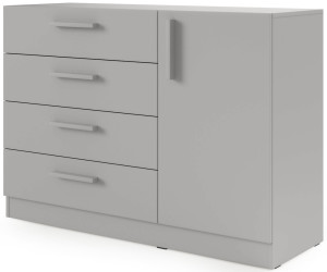 Mała komoda z szufladami 121 cm BRAGA - szary platynowy