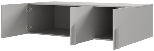 Trzydrzwiowa nadstawka na szafę BRAGA 150 cm - szary platynowy | Nadstawki meblowe Desire Furniture
