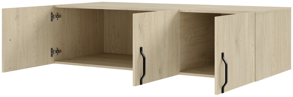 Trzydrzwiowa nadstawka na szafę BRAGA z metalowymi uchwytami 150 cm - dąb cremona | Nadstawki meblowe Desire Furniture Trzydrzwiowa nadstawka na szafę BRAGA z metalowymi uchwytami 150 cm - dąb cremona | Nadstawki meblowe Desire Furniture