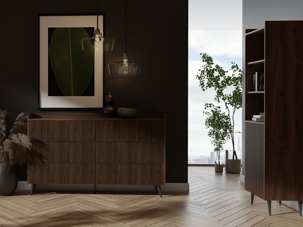 Regały do salonu Desire Furniture w nowoczesnym wnętrzu