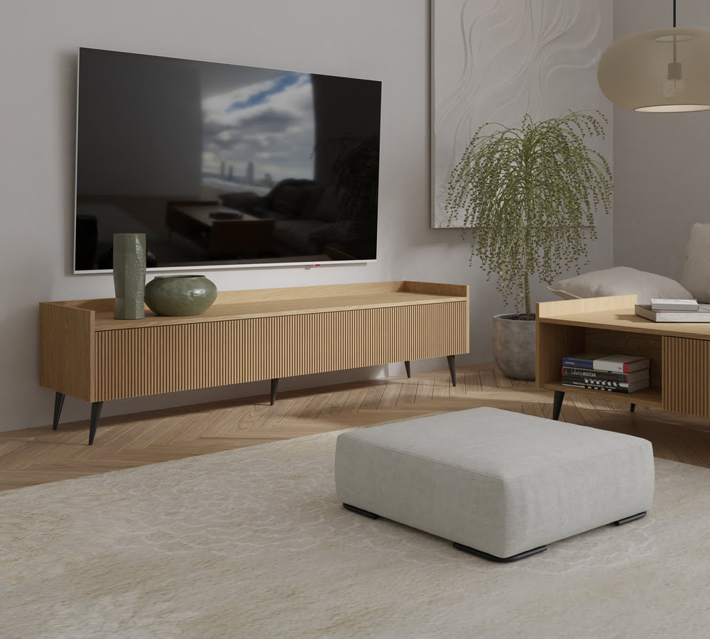 Szafka RTV z półkami pod telewizor Desire Furniture kolekcja Ademo