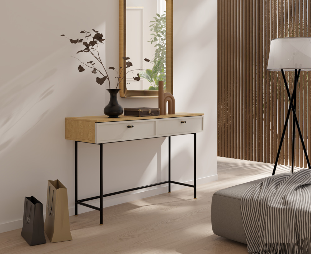 Toaletki na nóżkach Desire Furniture w aranżacji sypialni