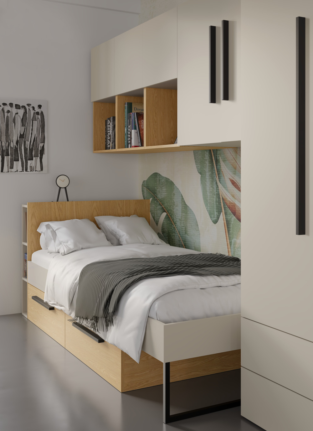 Łóżka małżeńskie Desire Furniture w aranżacji sypialni