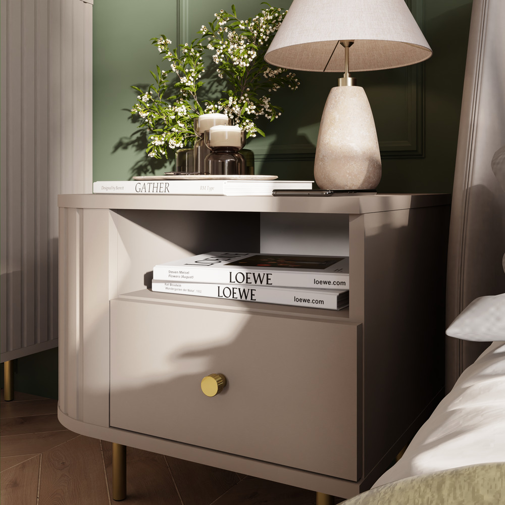 Szafki nocne wiszące do sypialni Desire Furniture kolekcja Ovalio