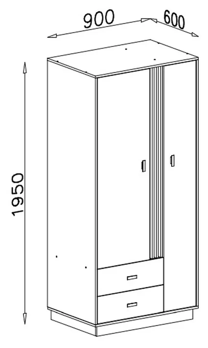 Szafa ALLMO – rysunek techniczny