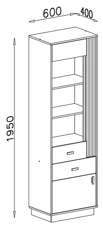 Regał ALLMO – rysunek techniczny