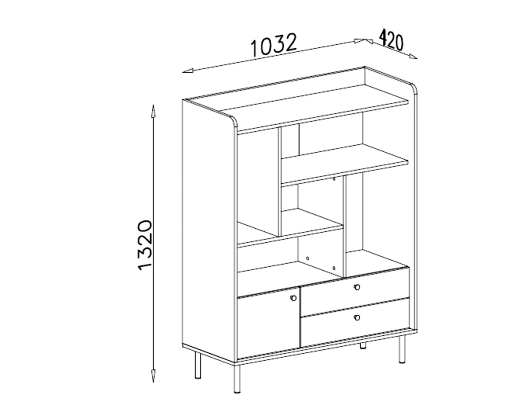 Regał GRANDE – rysunek techniczny