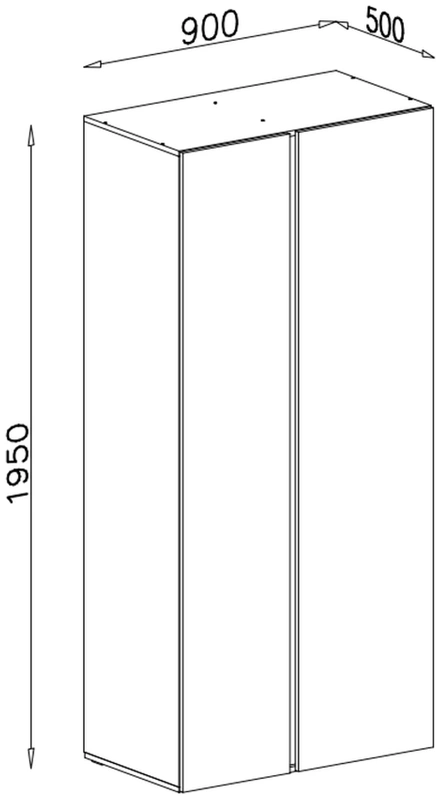 Szafa LUCA – rysunek techniczny